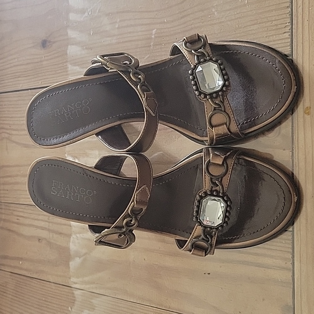 Franco Sarto Metalic 8.5 Sandals